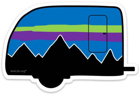 Northern Lights Camper Decal