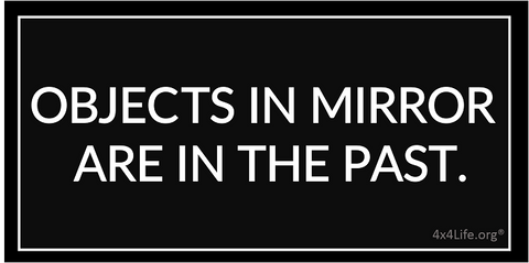 Objects in Mirror Decals - Black/White or Clear